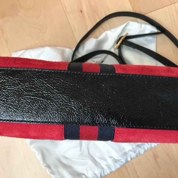 Gucci Ophidia Dome Shoulder Bag Suede Small Red - Picture 3 of 8